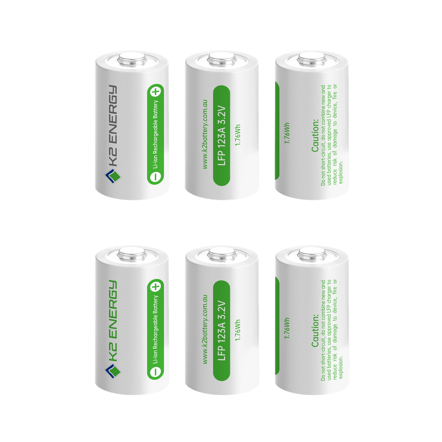 K2 123A LFP Rechargeable Battery 1.76wh