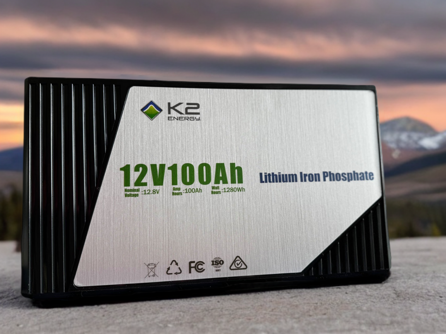 K2 12V 100Ah Deep Cycle Lithium LiFePO4 Battery  | Quality integrated BMS | 3000+ Cycles | Long Life