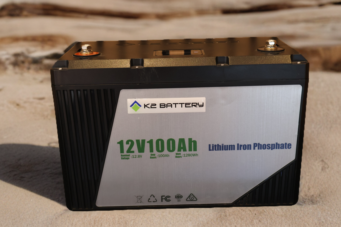 K2 12V 100Ah Deep Cycle Lithium LiFePO4 Battery  | Quality integrated BMS | 3000+ Cycles | Long Life