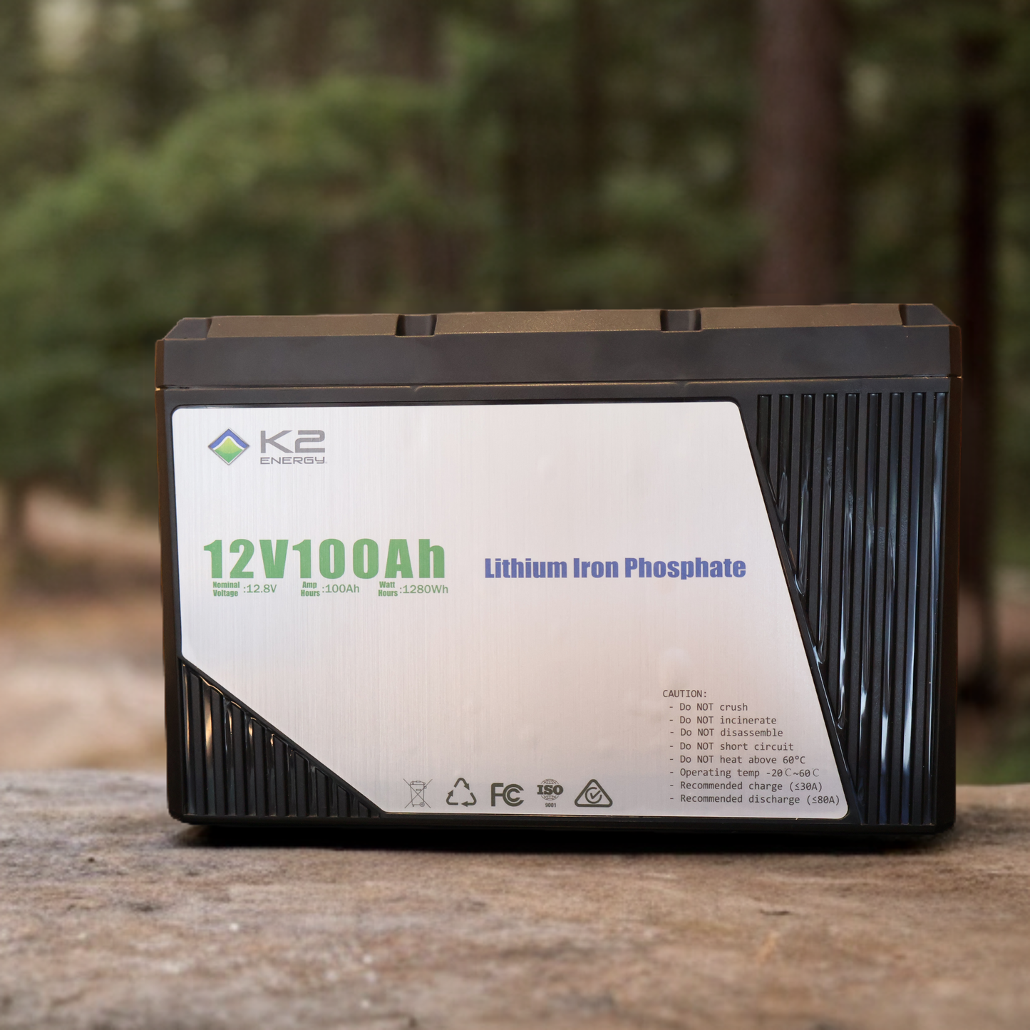 K2 12V 100Ah Deep Cycle Lithium LiFePO4 Battery  | Quality integrated BMS | 3000+ Cycles | Long Life